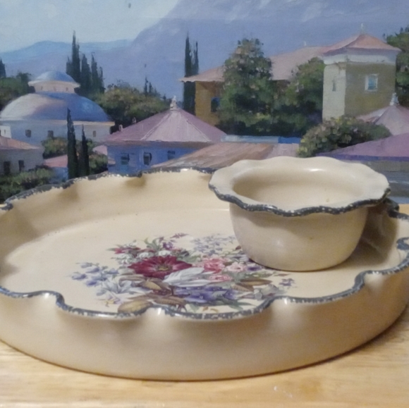 🇺🇸Home & Garden Party Chip and Dip🍜 🍱Set,Like🆕,Nice Gift Made in USA 2002 - Picture 16 of 16